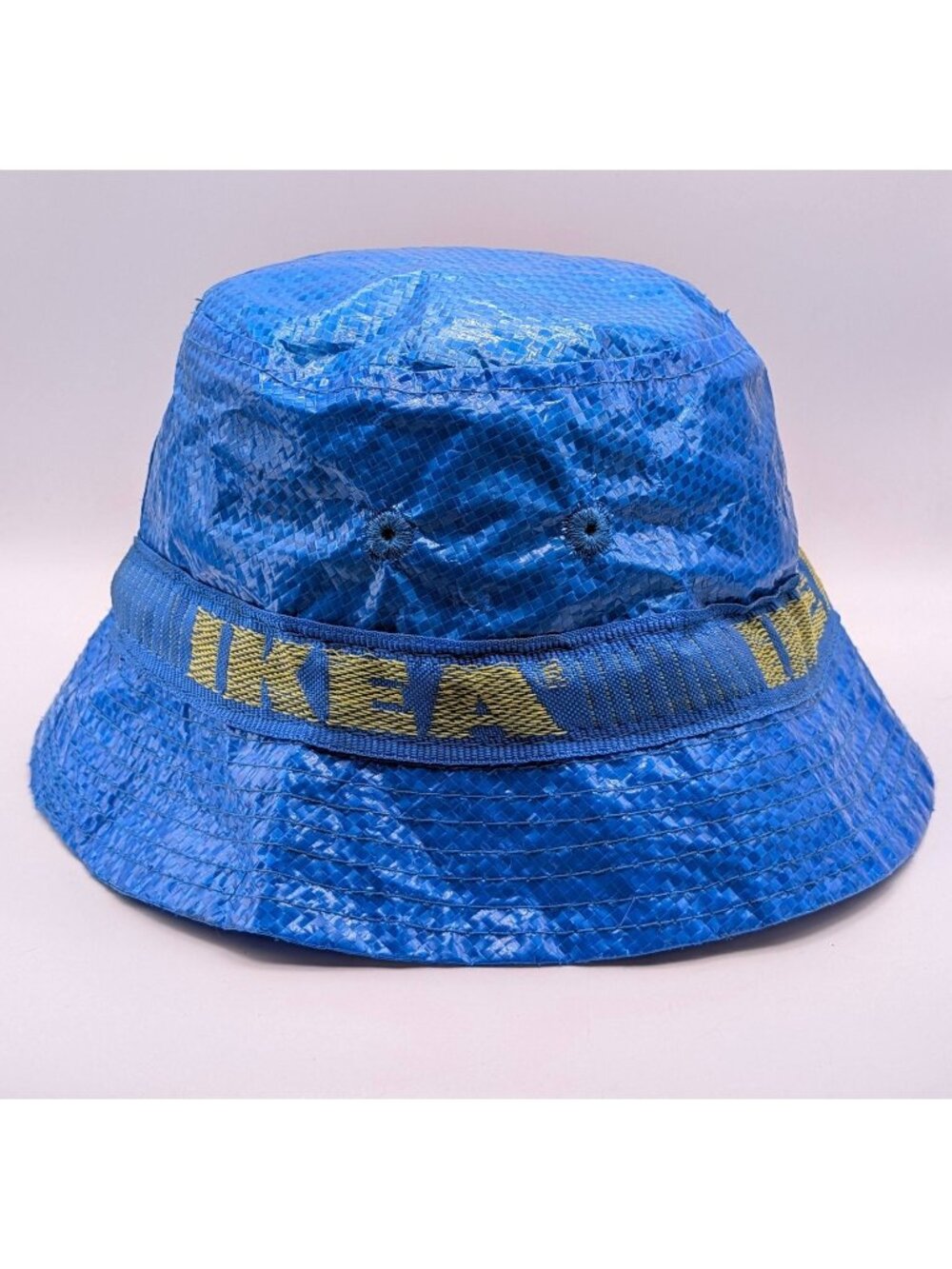 Ikea Bag Recycled Adult Unisex OSFM Blue Yellow Casual Bucket Hat Cap Waterproof
